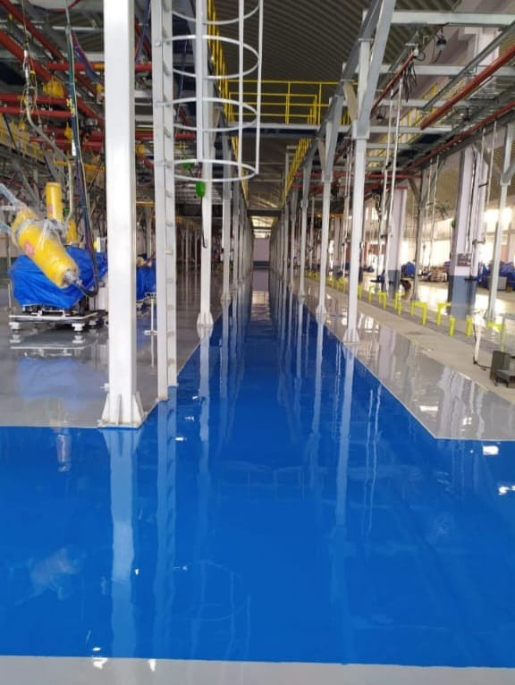 Blue Manufacturing Floor Pathway