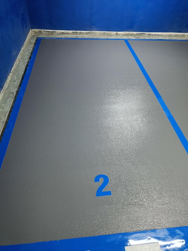 Grey Industrial Floor with Safety Border